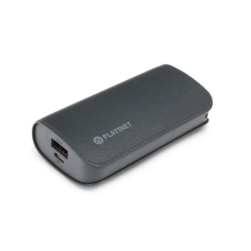 Platinet power bank 5200mAh 11W USB 5V 2.2A Sz�rke